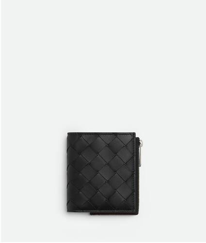 Intrecciato Bi-Fold Wallet With Zip