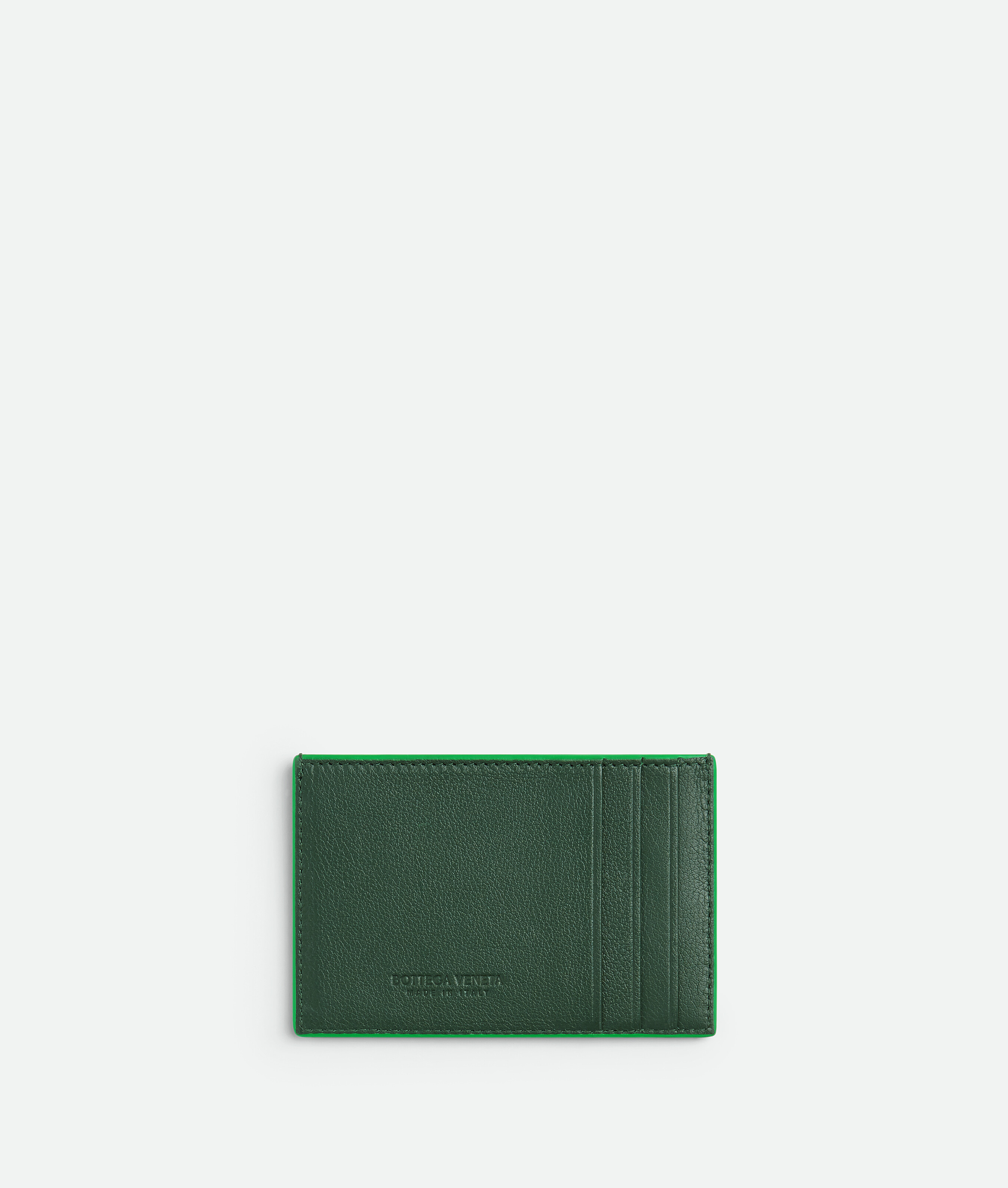 Shop Bottega Veneta Cassette Credit Card Case In Green