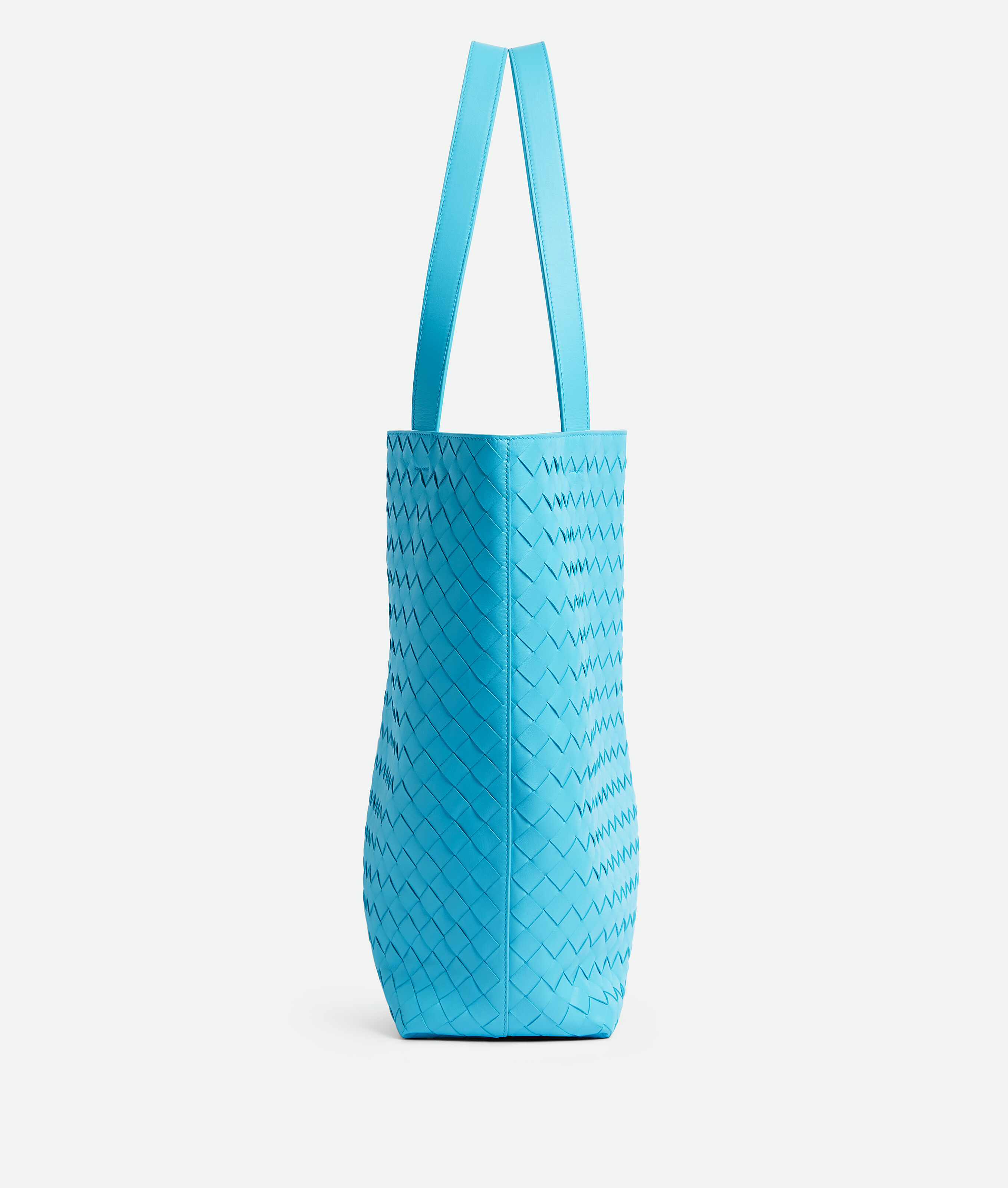 Shop Bottega Veneta Small Intrecciato Tote Bag In Blue