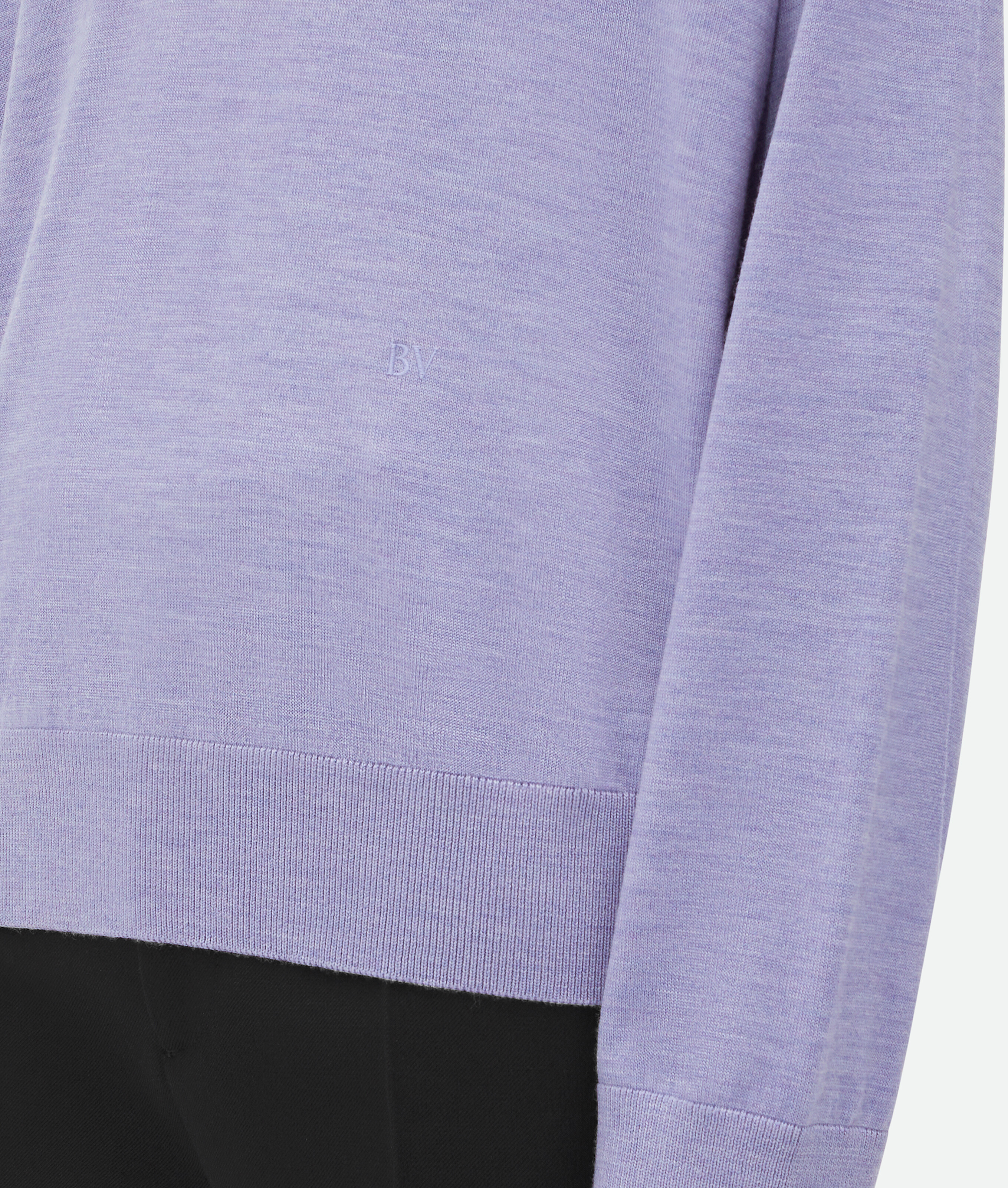 Shop Bottega Veneta Pullover Mit Polokragen Aus Leichter Wolle In Purple