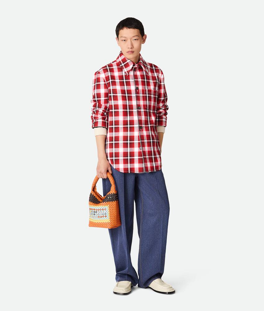 Display a large version of the product image 1 - Structured Cotton Check Overshirt