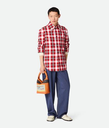 Structured Cotton Check Overshirt