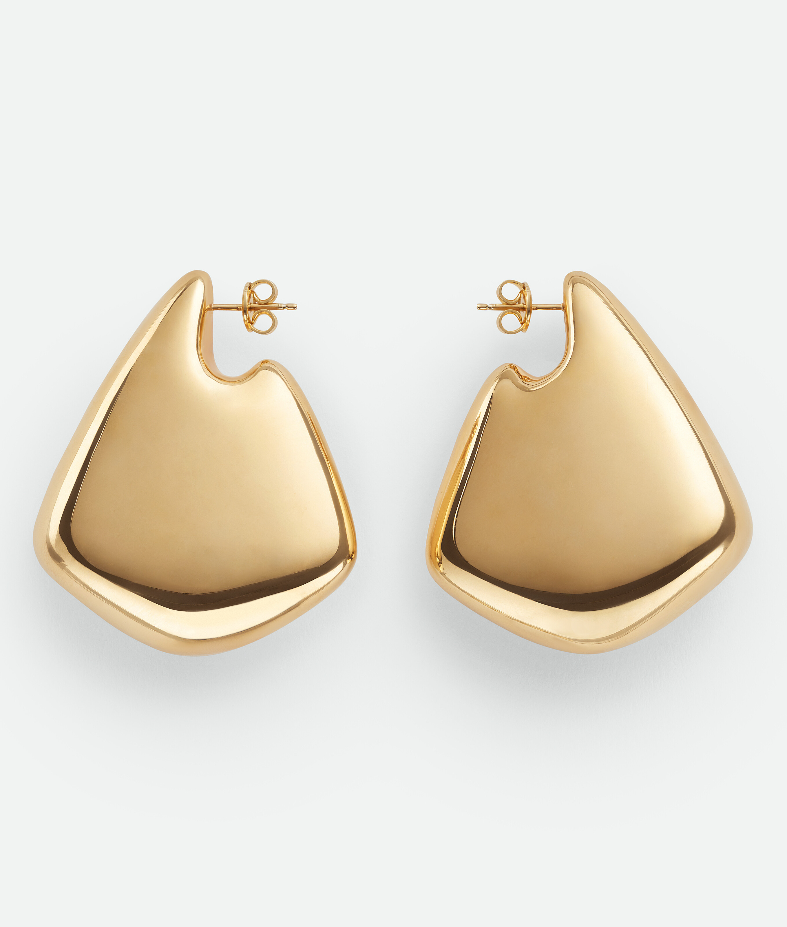 Bottega Veneta Large Fin Earrings In Gold