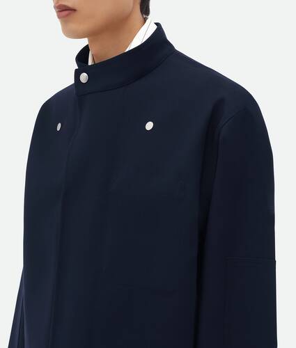 Veste en laine et coton contrecollés