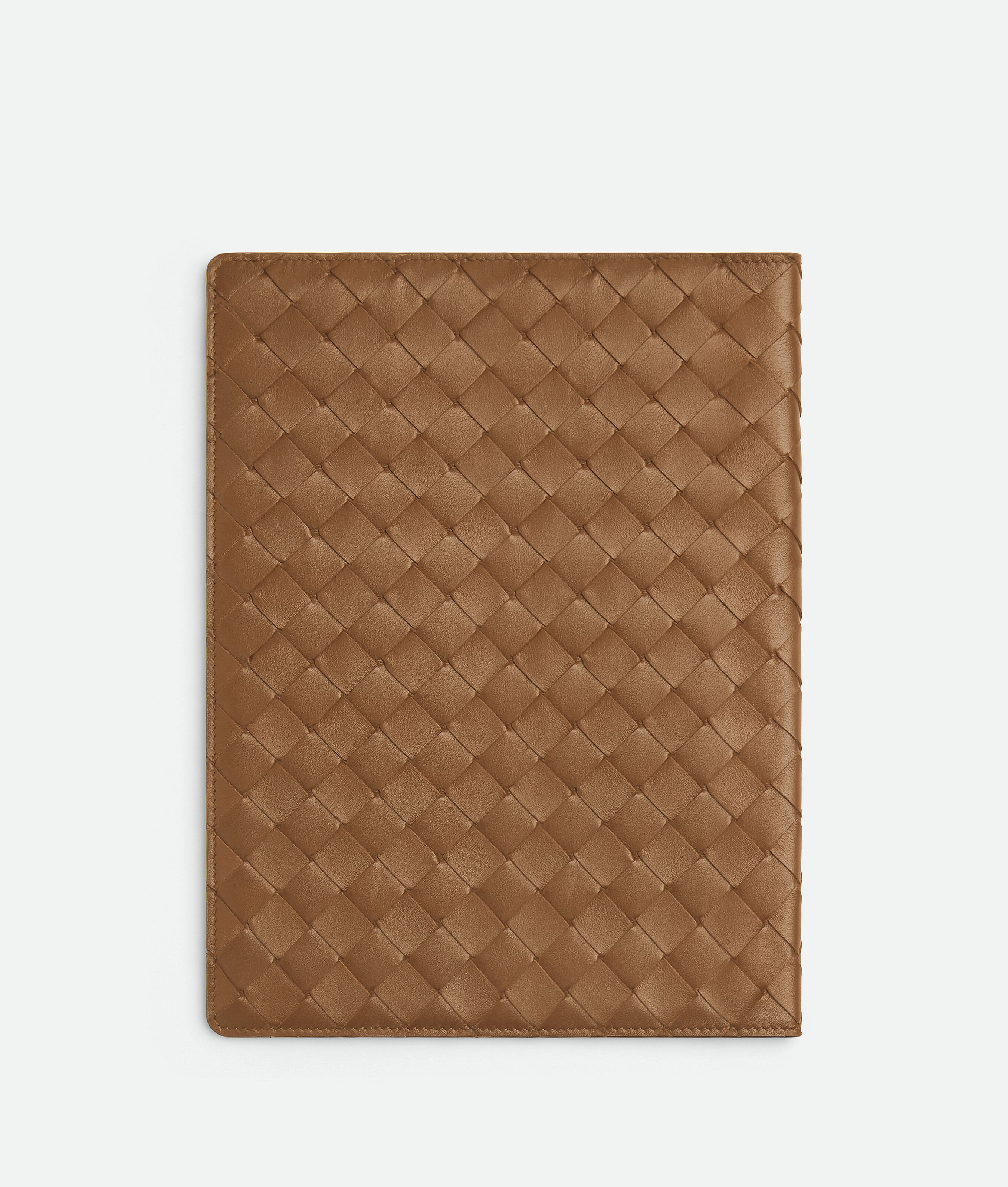 Shop Bottega Veneta Large Intrecciato Notebook Cover In Brown
