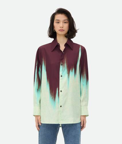 Viscose Degrade Petal Print Shirt