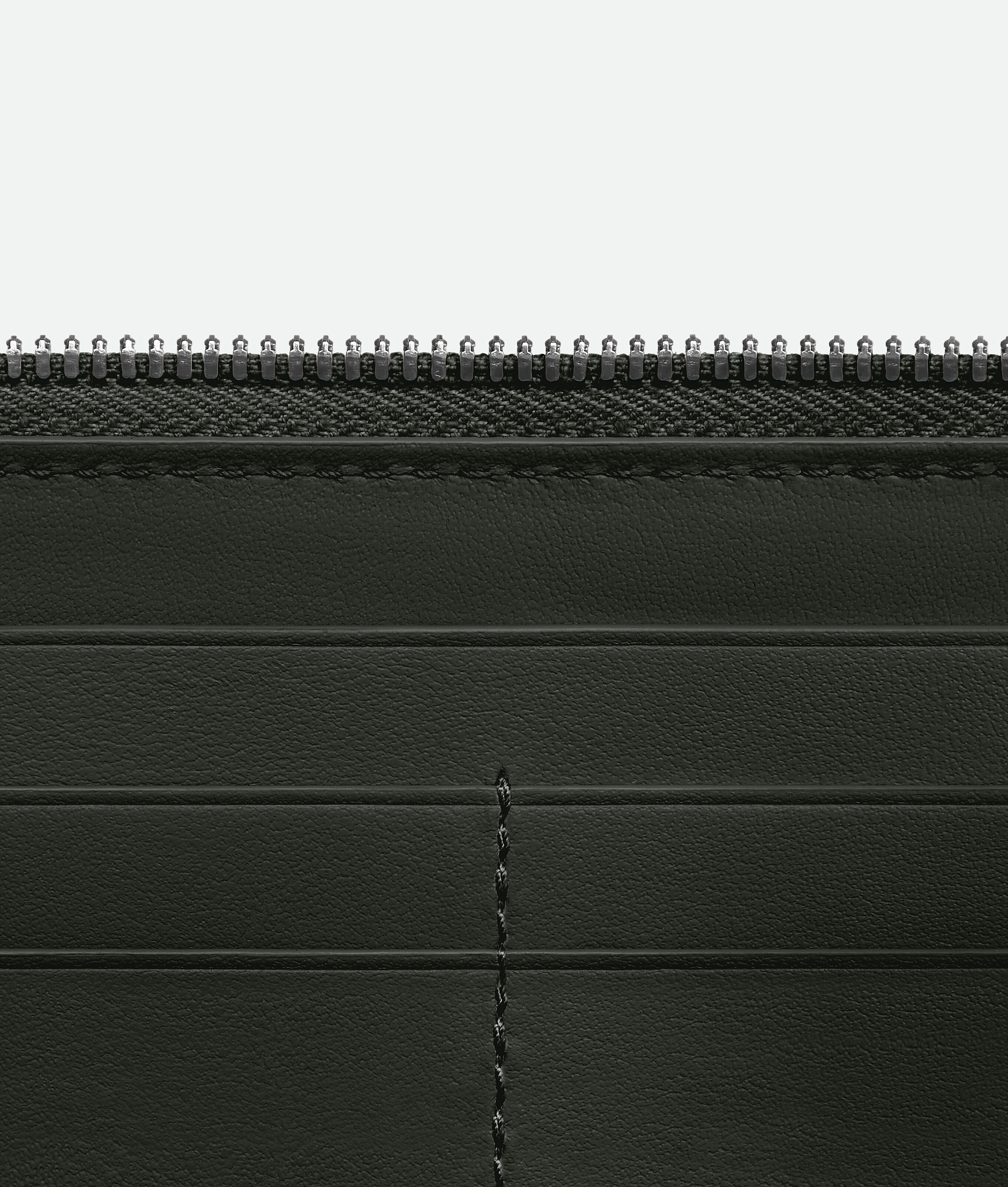Bottega Veneta Intrecciato Diagonal Zip Around Wallet In Dark Green