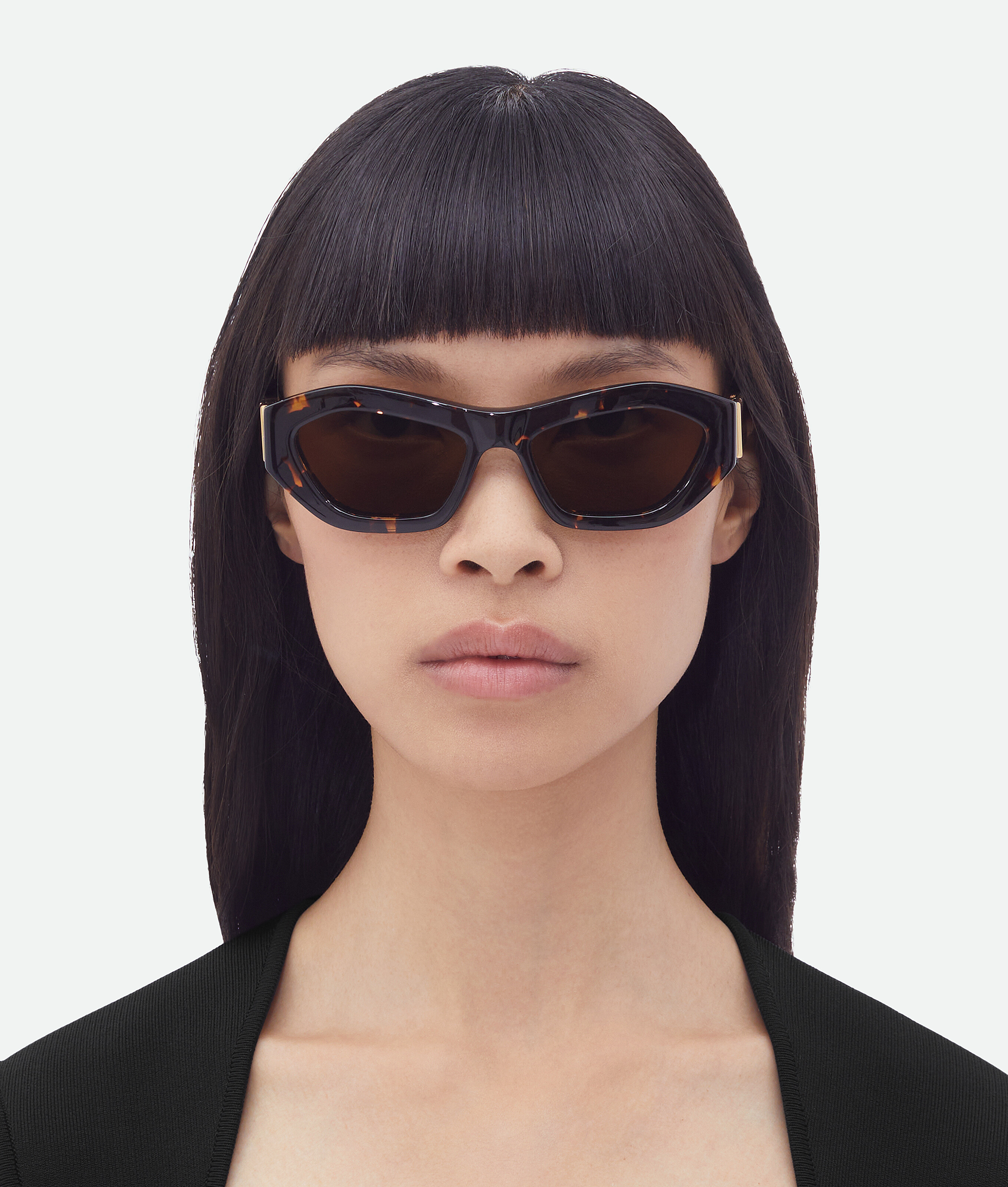 Shop Bottega Veneta Angle Hexagonal Sunglasses In Brown