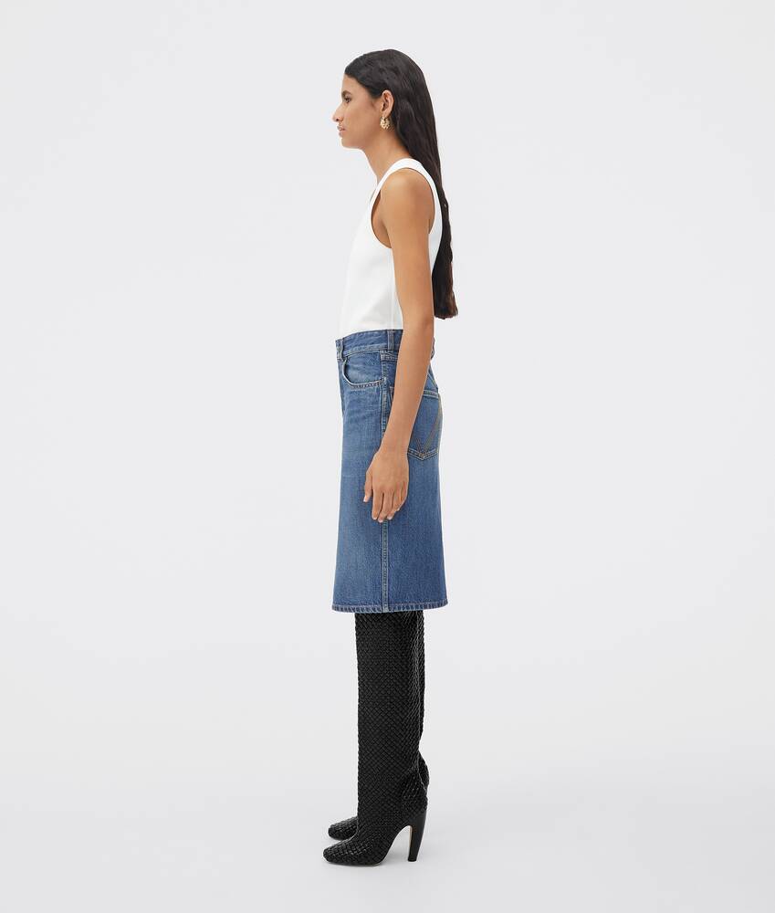 Display a large version of the product image 2 - Medium Washed Denim Skirt