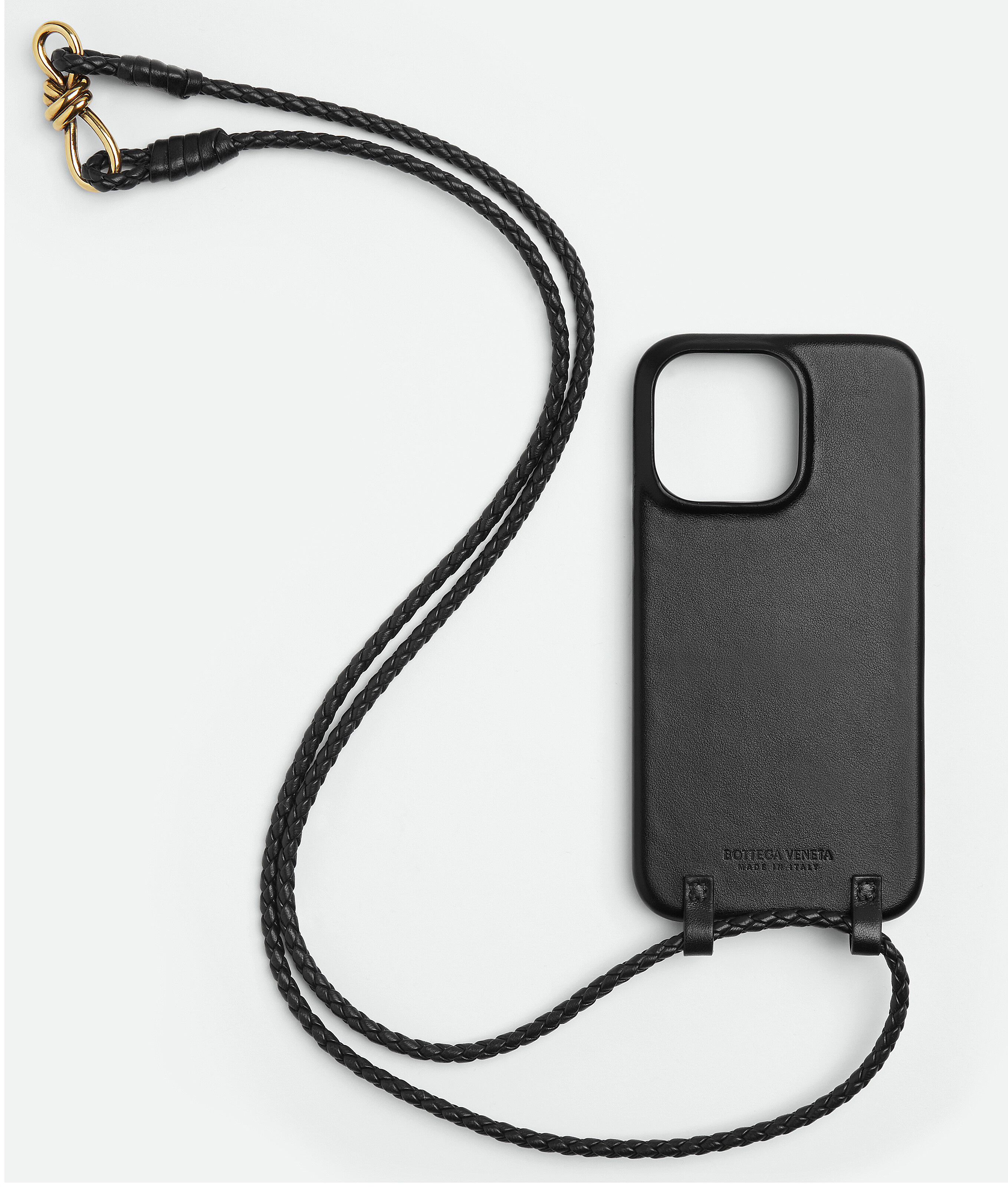 Bottega Veneta Iphone 14 Pro Max Andiamo Case In Black
