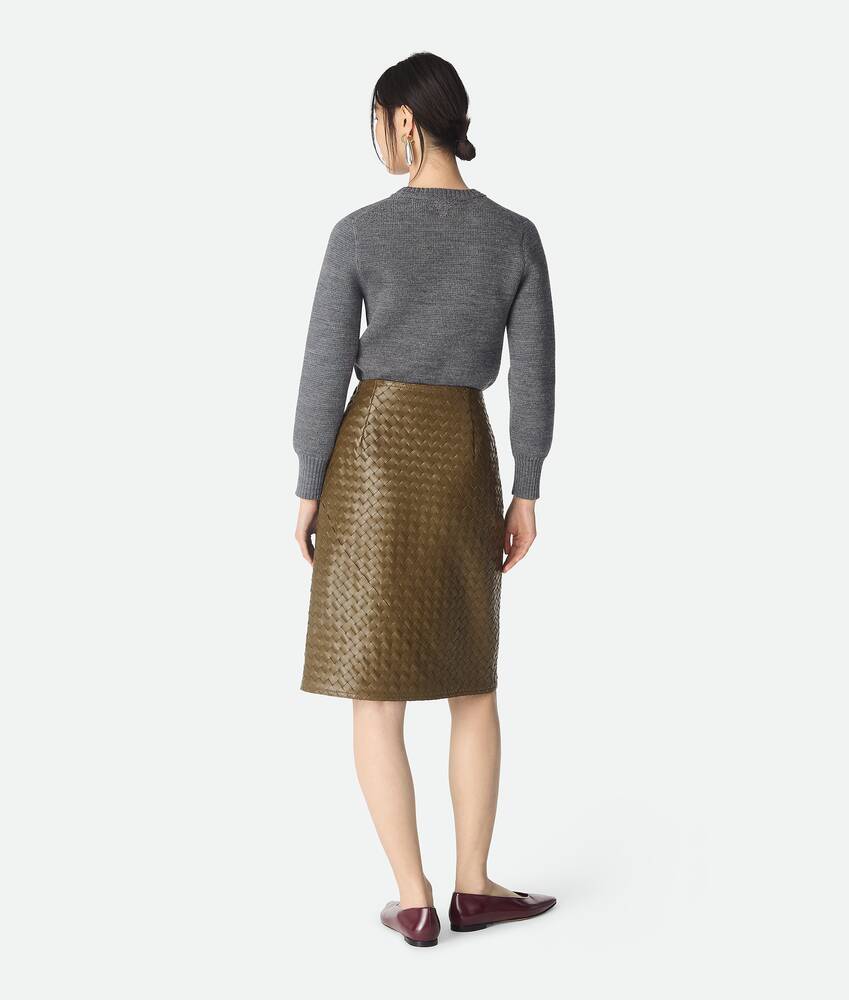 Display a large version of the product image 3 - Intrecciato Leather Skirt