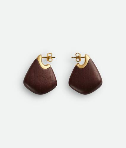 Small Fin Wood Earrings