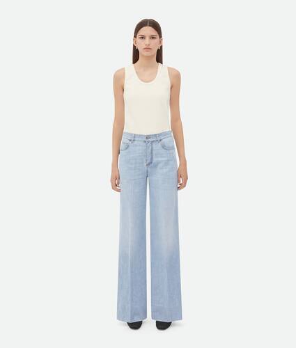 Display a large version of the product image 1 - Light Bleached Wide Leg Denim