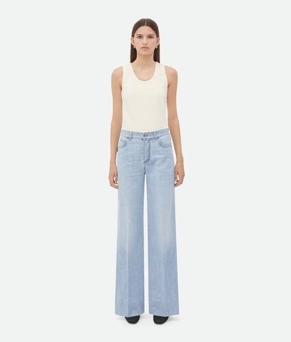Light Bleached Wide Leg Denim