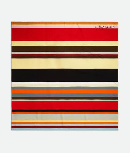 Display a large version of the product image 1 - Silk Twill Striped Foulard