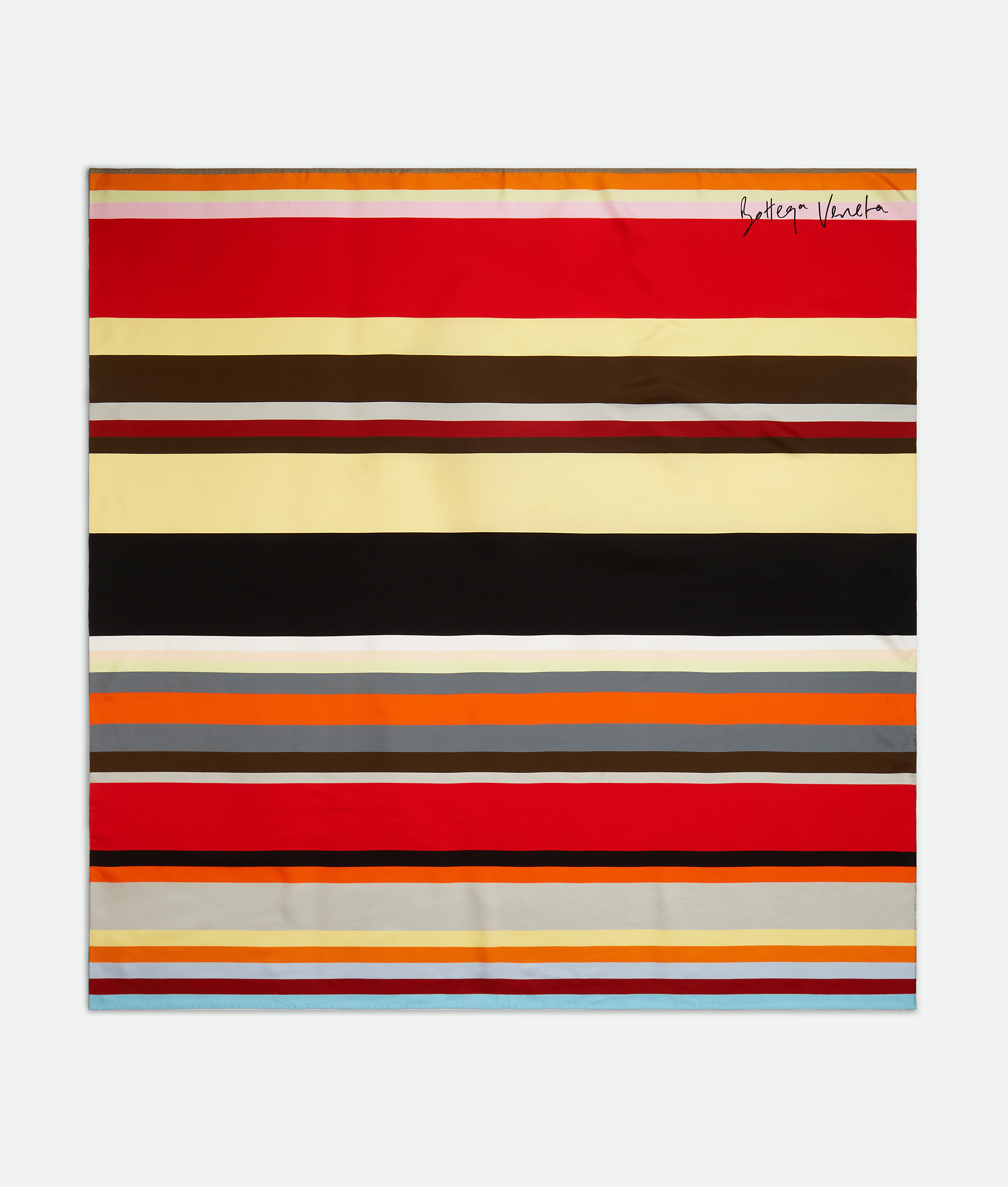 Bottega Veneta Foulard Rayé En Sergé De Soie - Multicolor - Femme - Soie