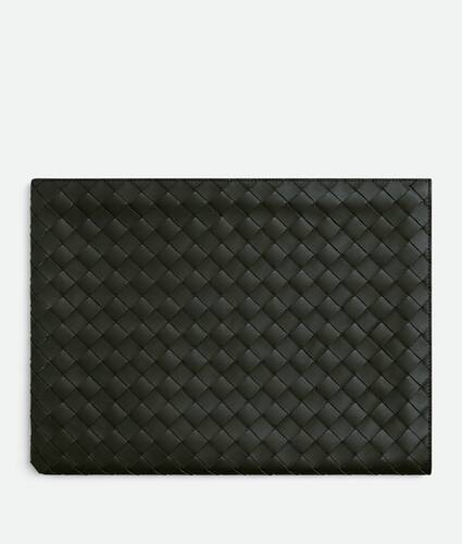 Afficher une grande image du produit 1 - Pochette Partiellement Zippée Intrecciato