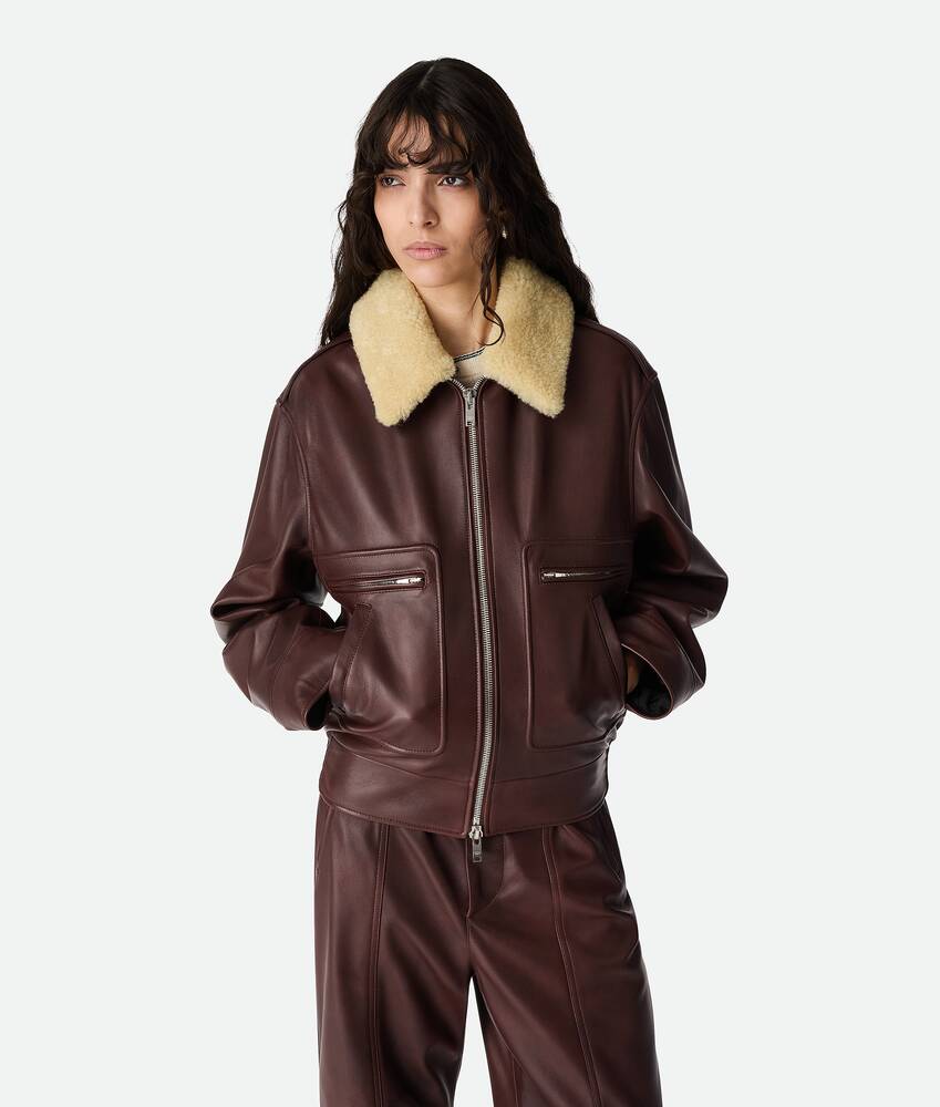 Display a large version of the product image 1 - Padded Leather Blouson