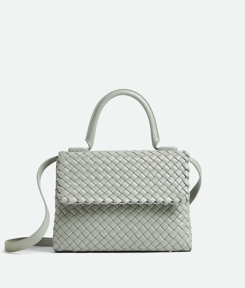 Bottega Veneta® Women's Patti Top Handle Bag in Agate grey. Shop 