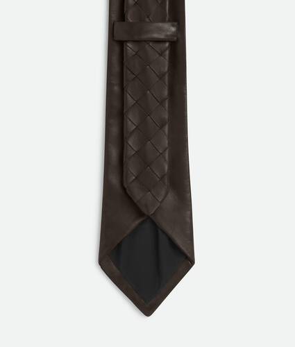 Intrecciato Leather Tie