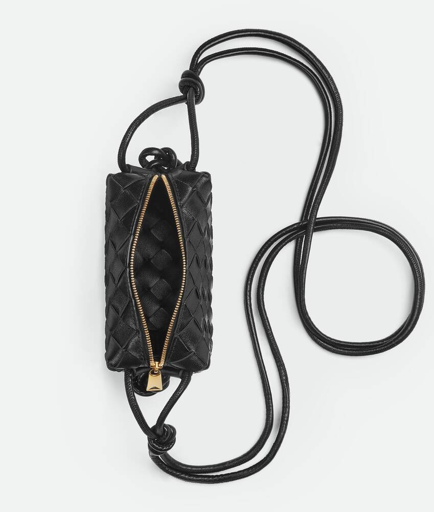 Bottega Veneta Small Loop Camera Bag In 8425 Black-gold