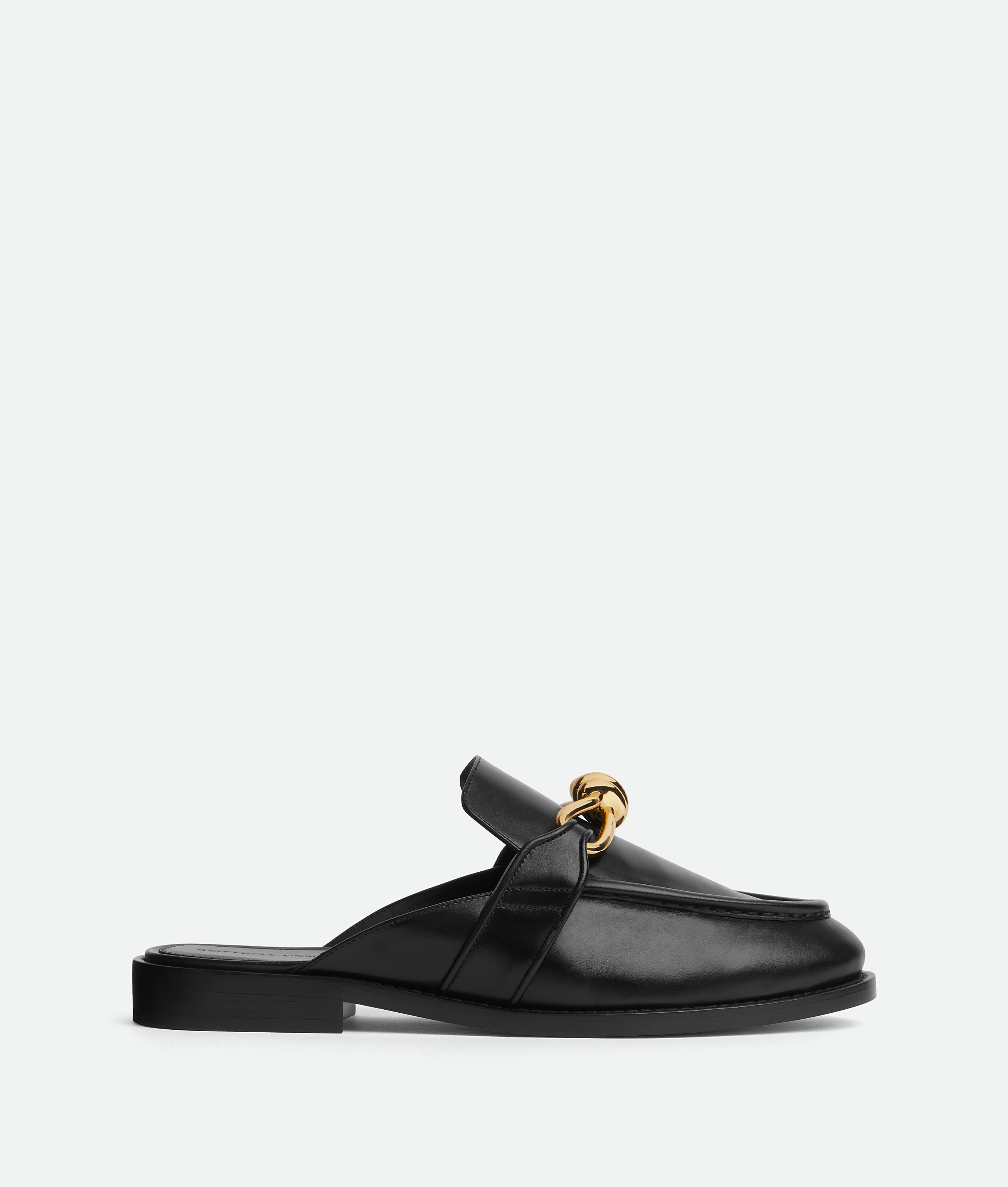 Bottega Veneta Astaire Knot Leather Loafer Mules In Black