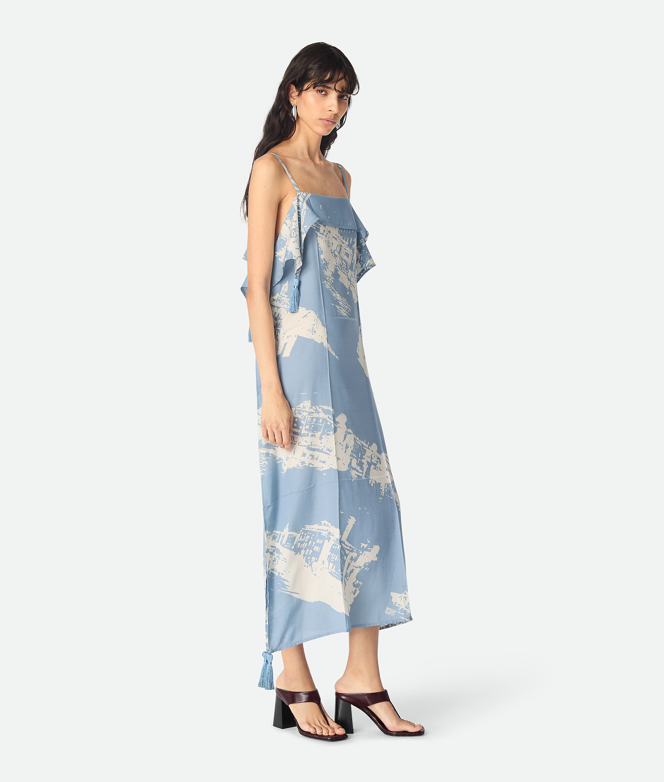 BOTTEGA VENETA KLEID MIT ITALIENISCHER POSTKARTE