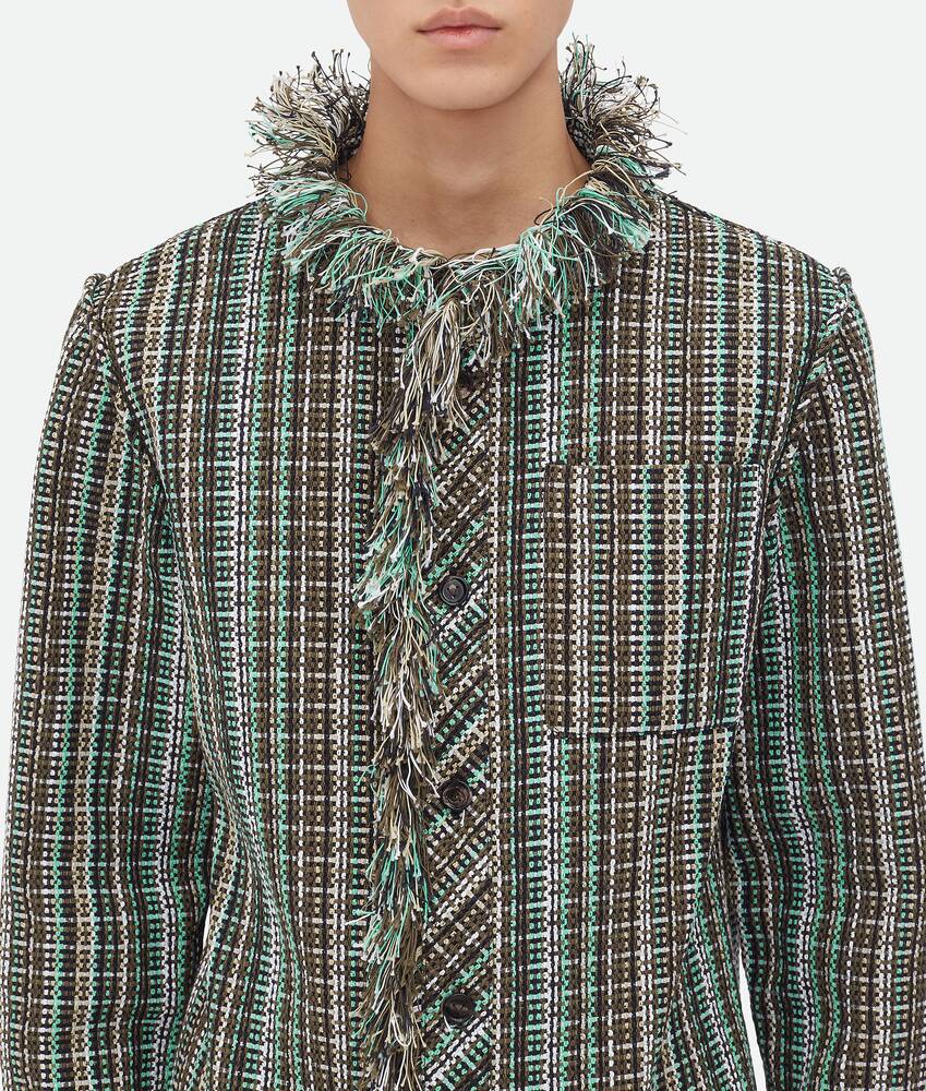 Display a large version of the product image 5 - Cotton Check Jacket With Fringes