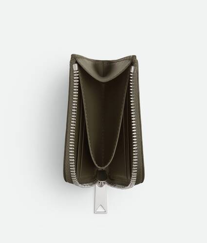 Intrecciato Stamp Square Zip Around Wallet