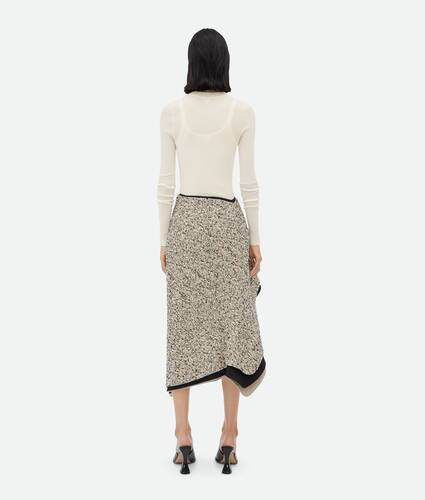 Textured Terrazzo Cotton Ruffle Skirt