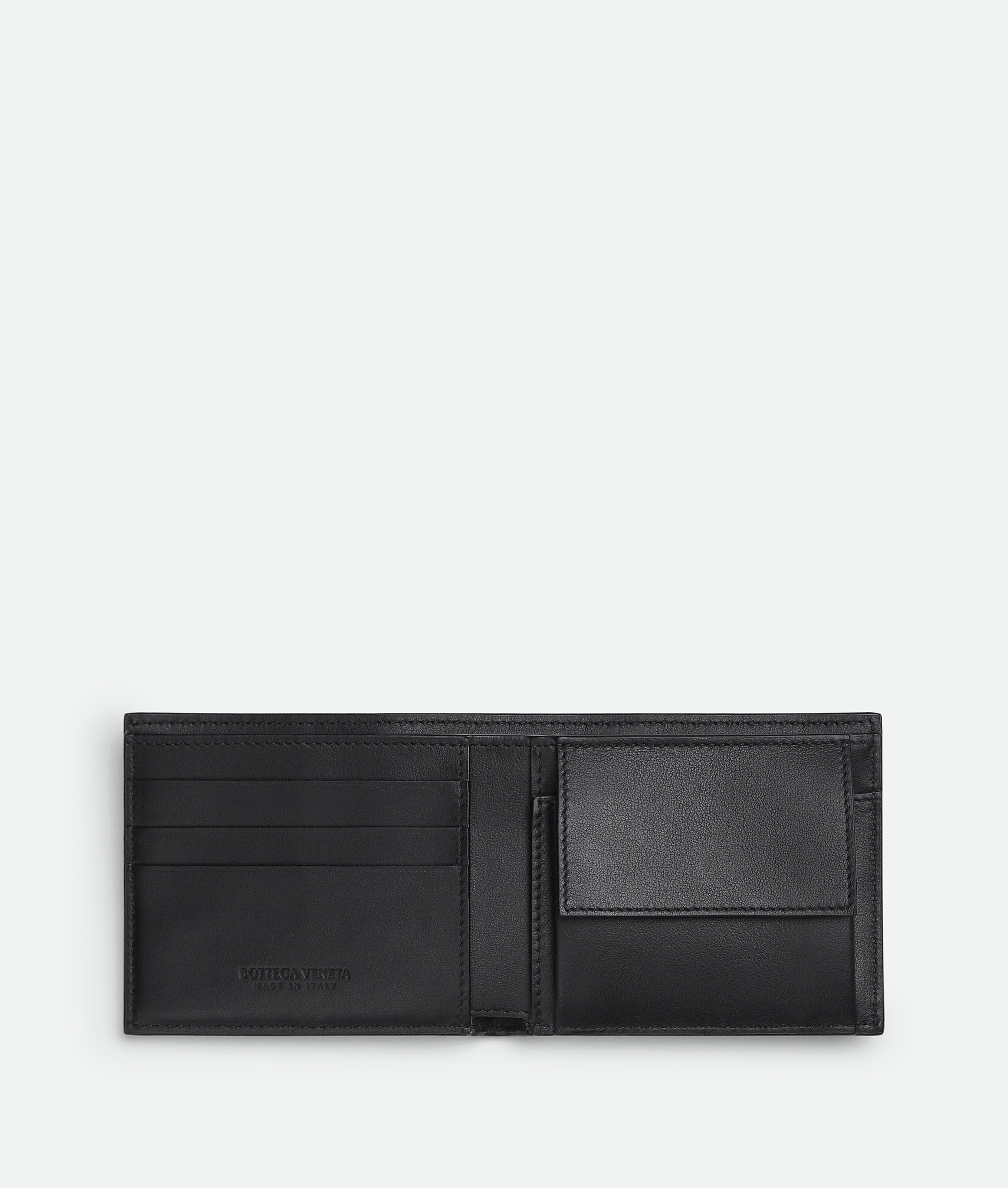 Shop Bottega Veneta Cassette Bi-fold Wallet With Coin Purse In Black