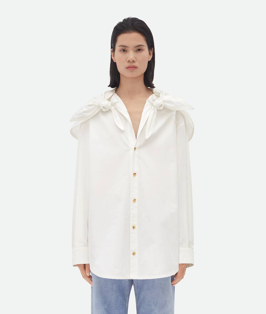 Display a large version of the product image 1 - Compact Cotton Shirt With Knots
