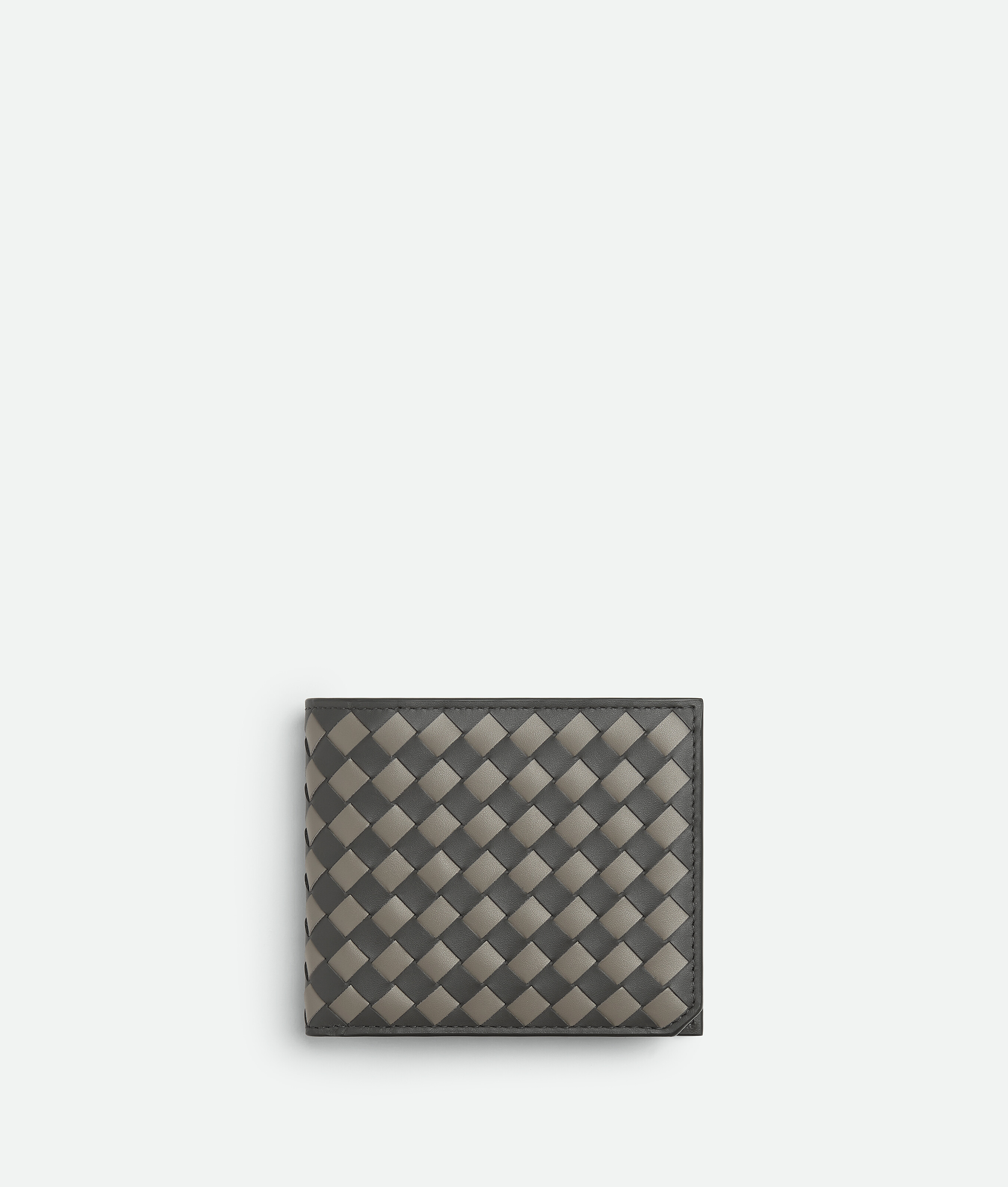 Bottega Veneta Intrecciato Piccolo Bi-fold Wallet With Coin Purse - Lapilli/drizzle - Man