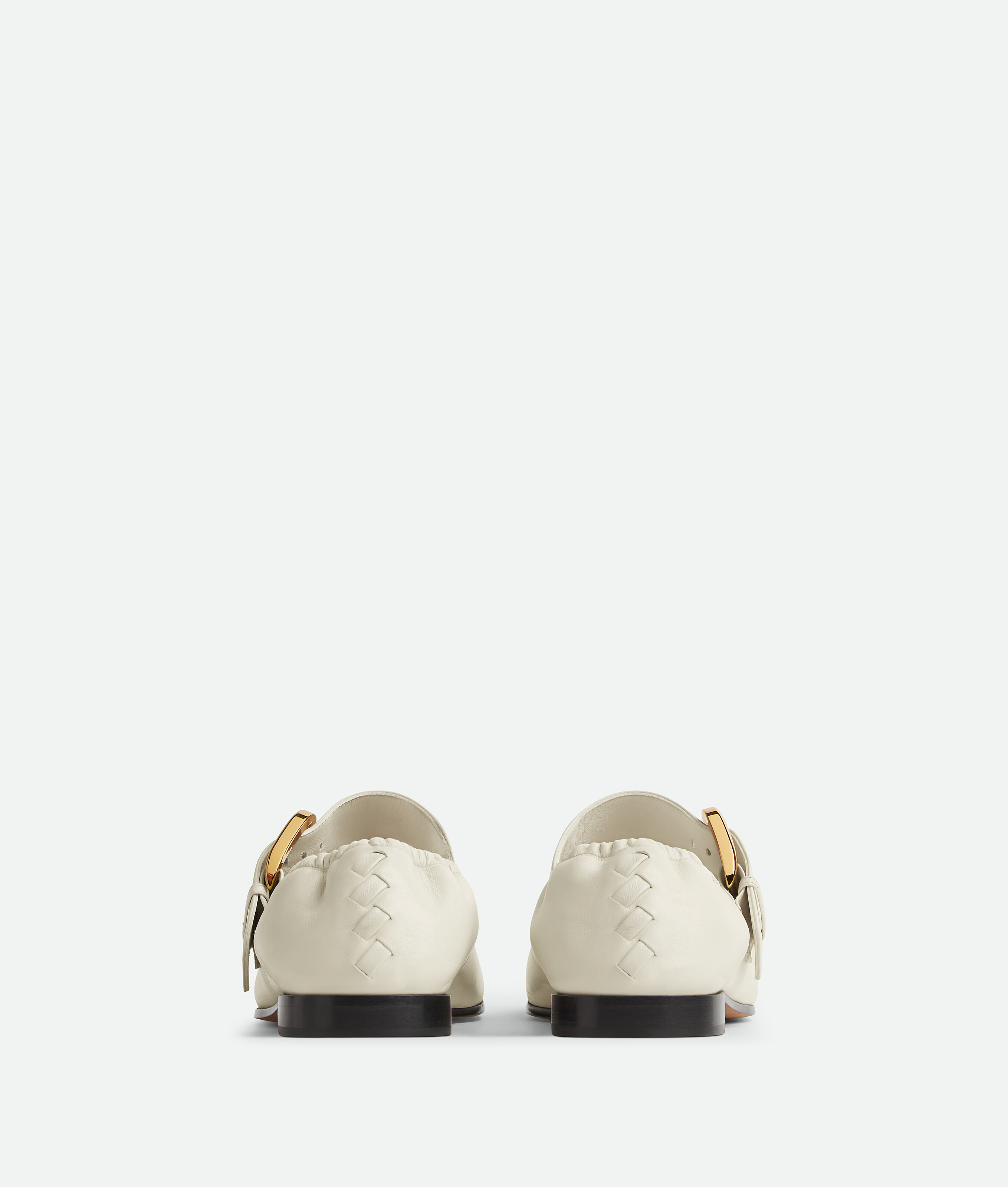 Bottega Veneta Off-white Astaire Mary-jane Ballerina Flats In String