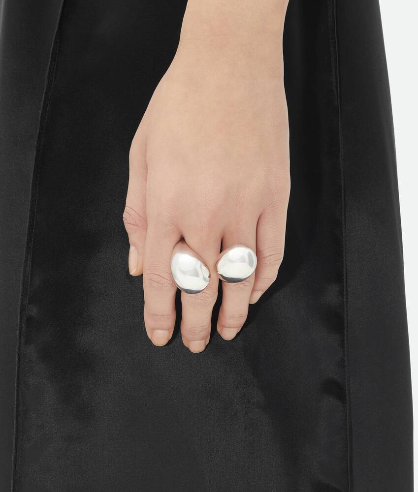 Bottega Veneta® Women's Drop Ring in Silver. Shop online now.