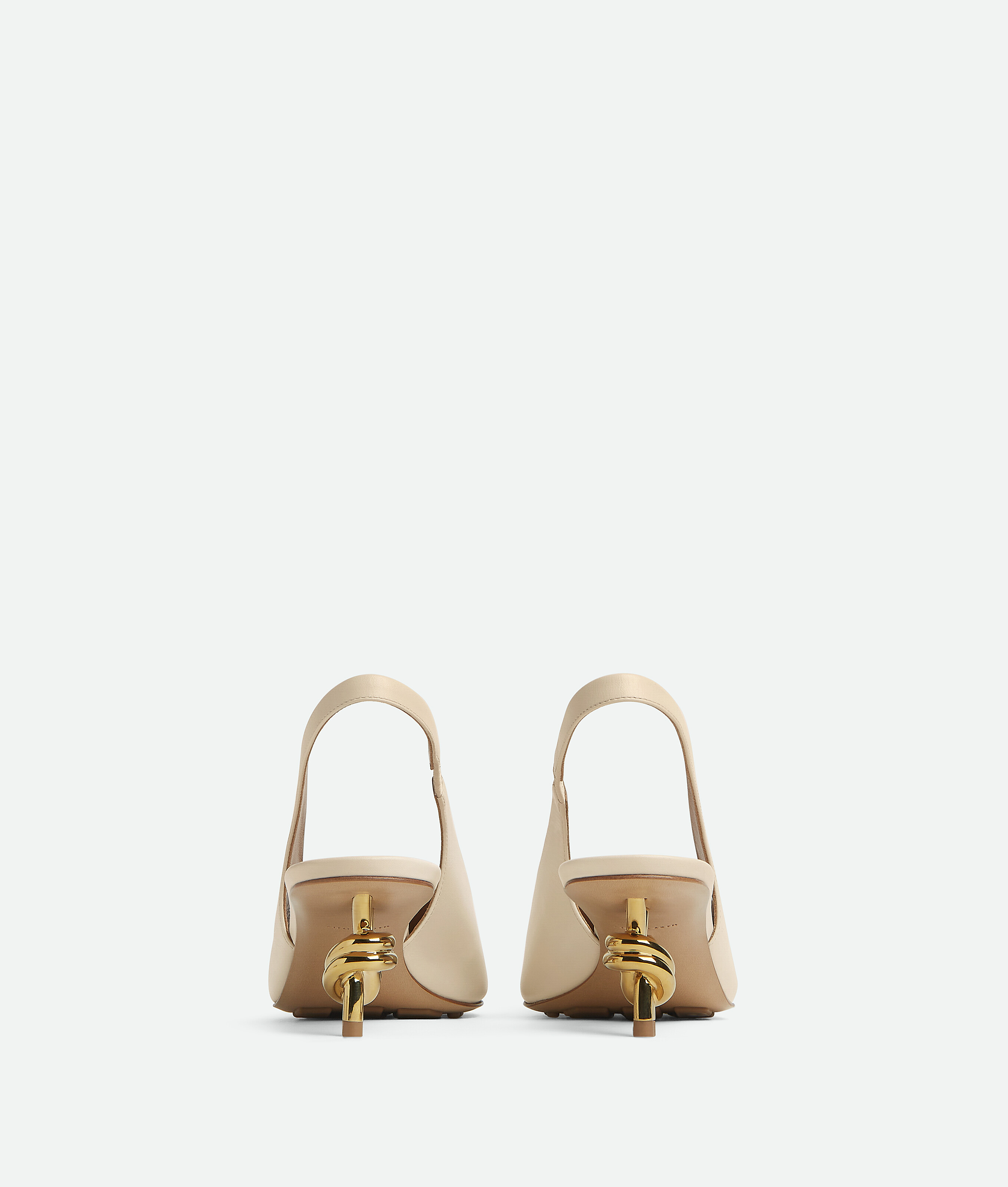 Shop Bottega Veneta Knot Pump In Sea Salt