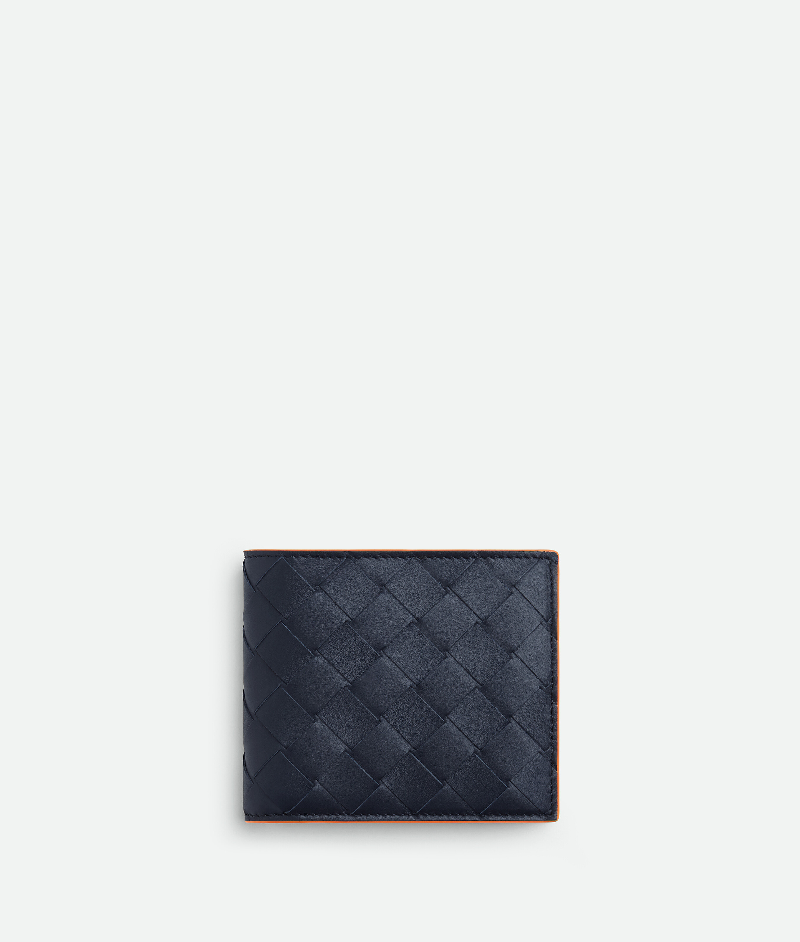 Bottega Veneta Intrecciato Bi-fold Wallet With Coin Purse In Blue