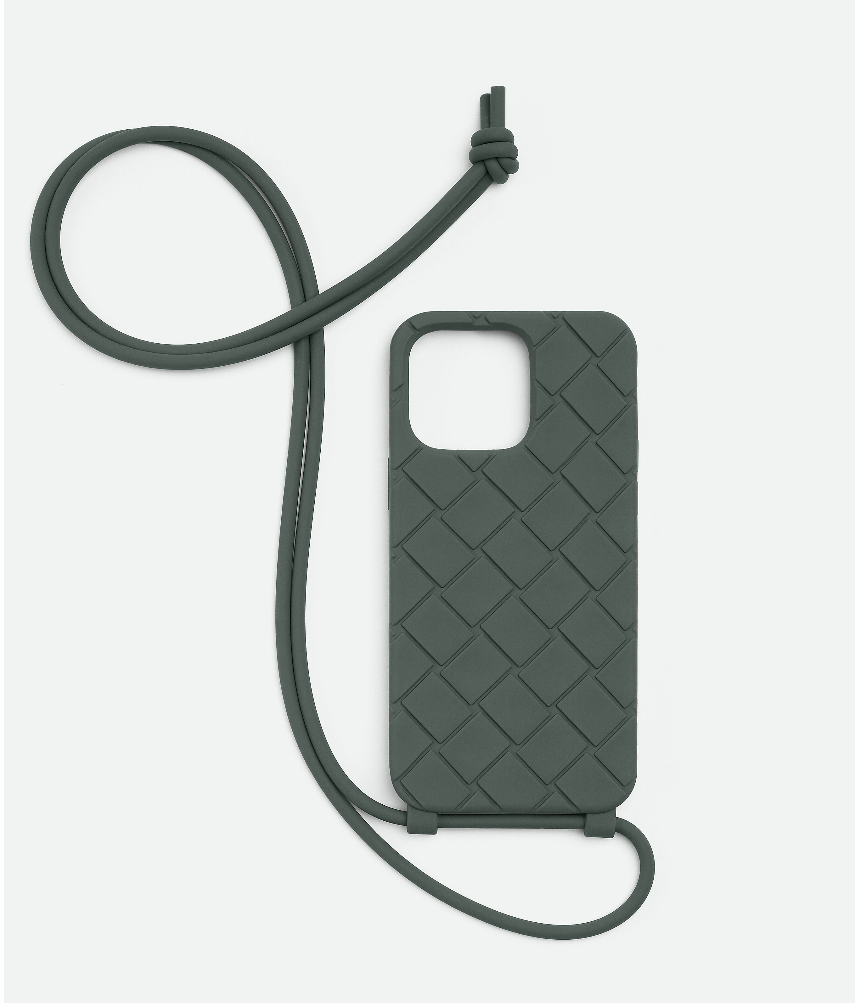 Bottega Veneta Iphone 14 Pro Max Case On Strap In Grey
