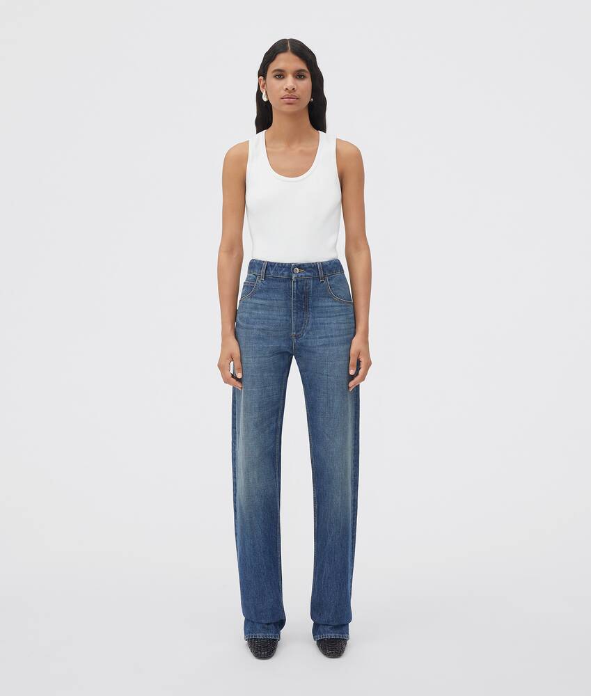 Display a large version of the product image 1 - Medium Washed Boyfriend Fit Denim