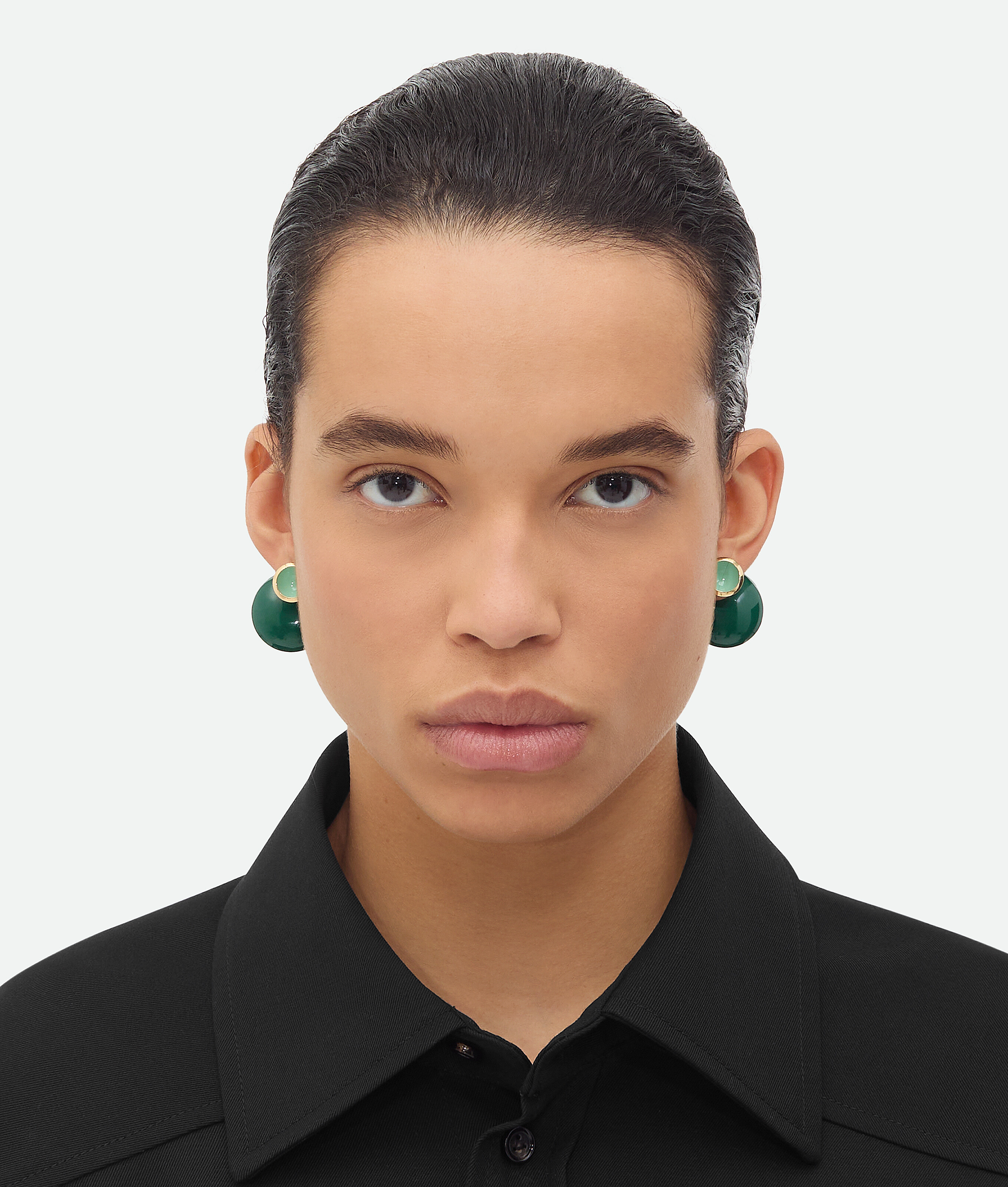 Bottega Veneta Concave Earrings - Green - Woman -
