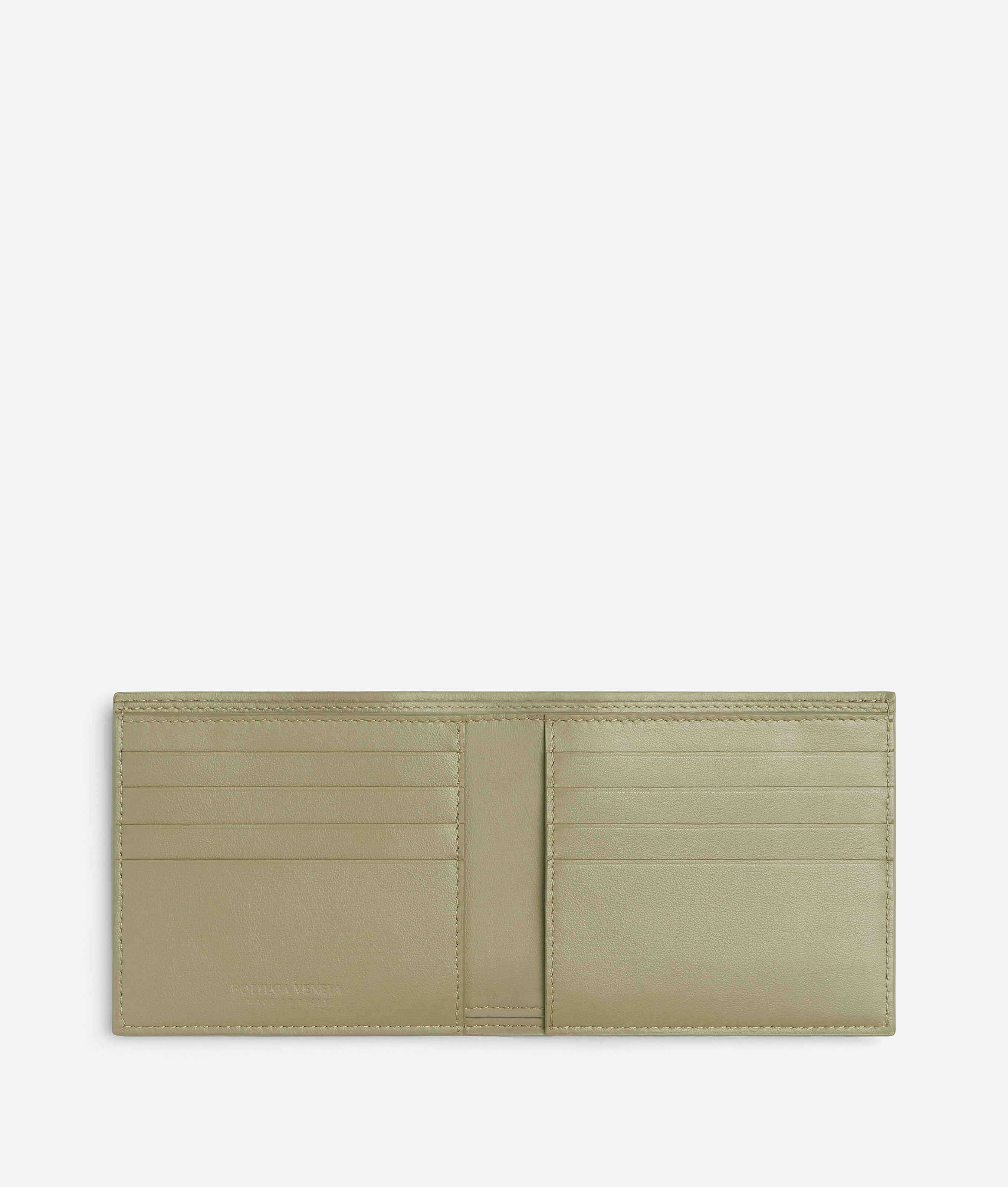 Shop Bottega Veneta Intrecciato Bi-fold Wallet In Green