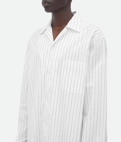 Pinstripe Poplin Long Shirt