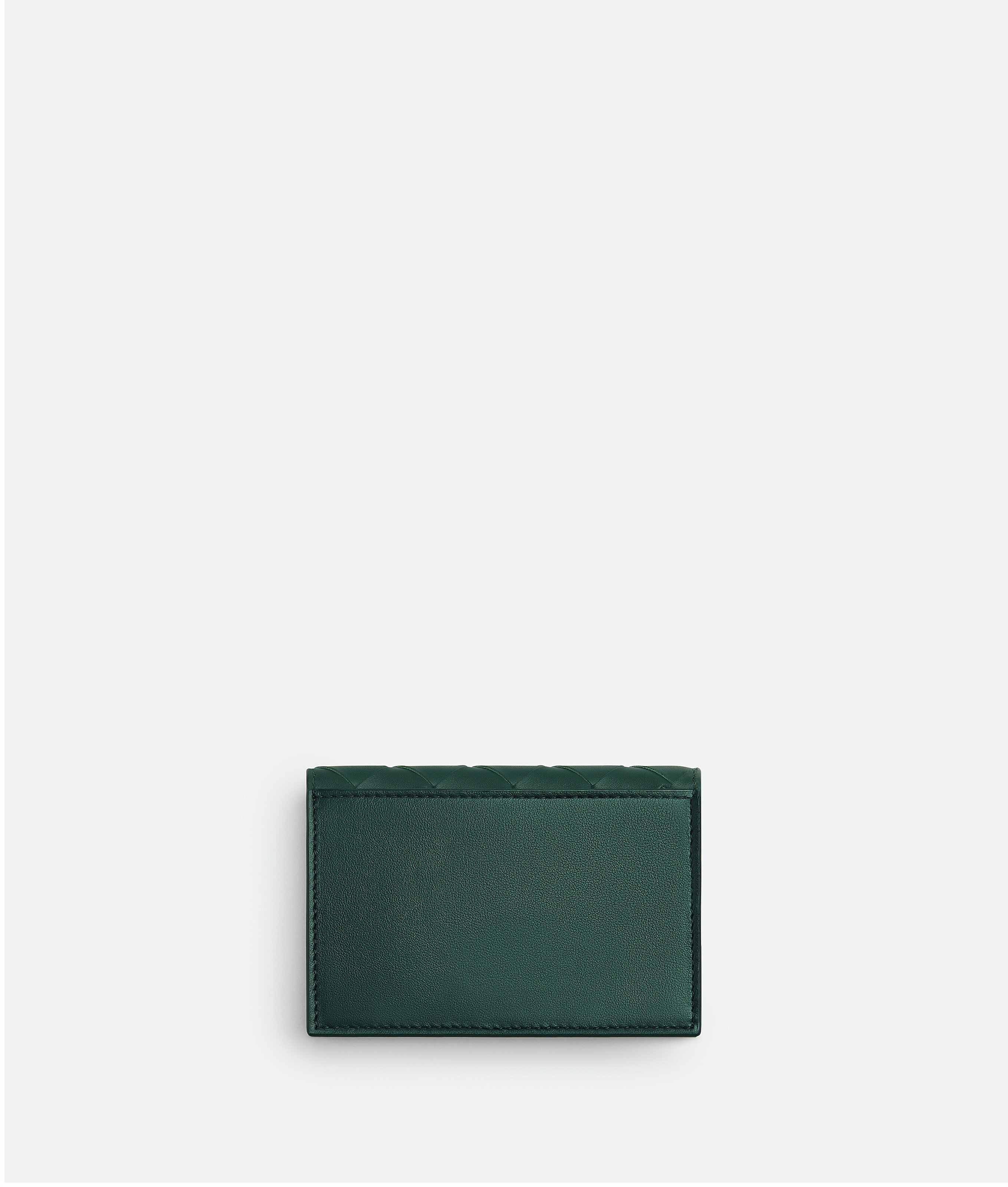 Shop Bottega Veneta Intrecciato Business Card Case In Green