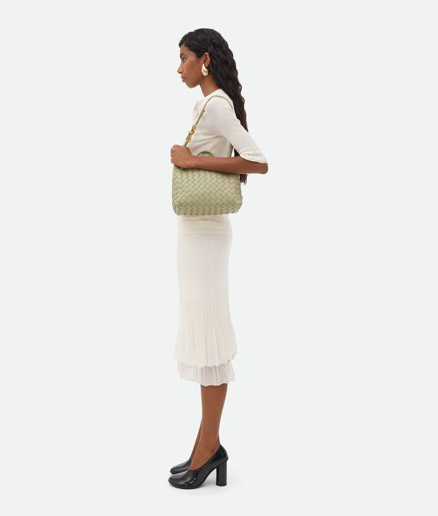 Bottega Veneta® Women's Small Andiamo in Travertine. Shop online now.