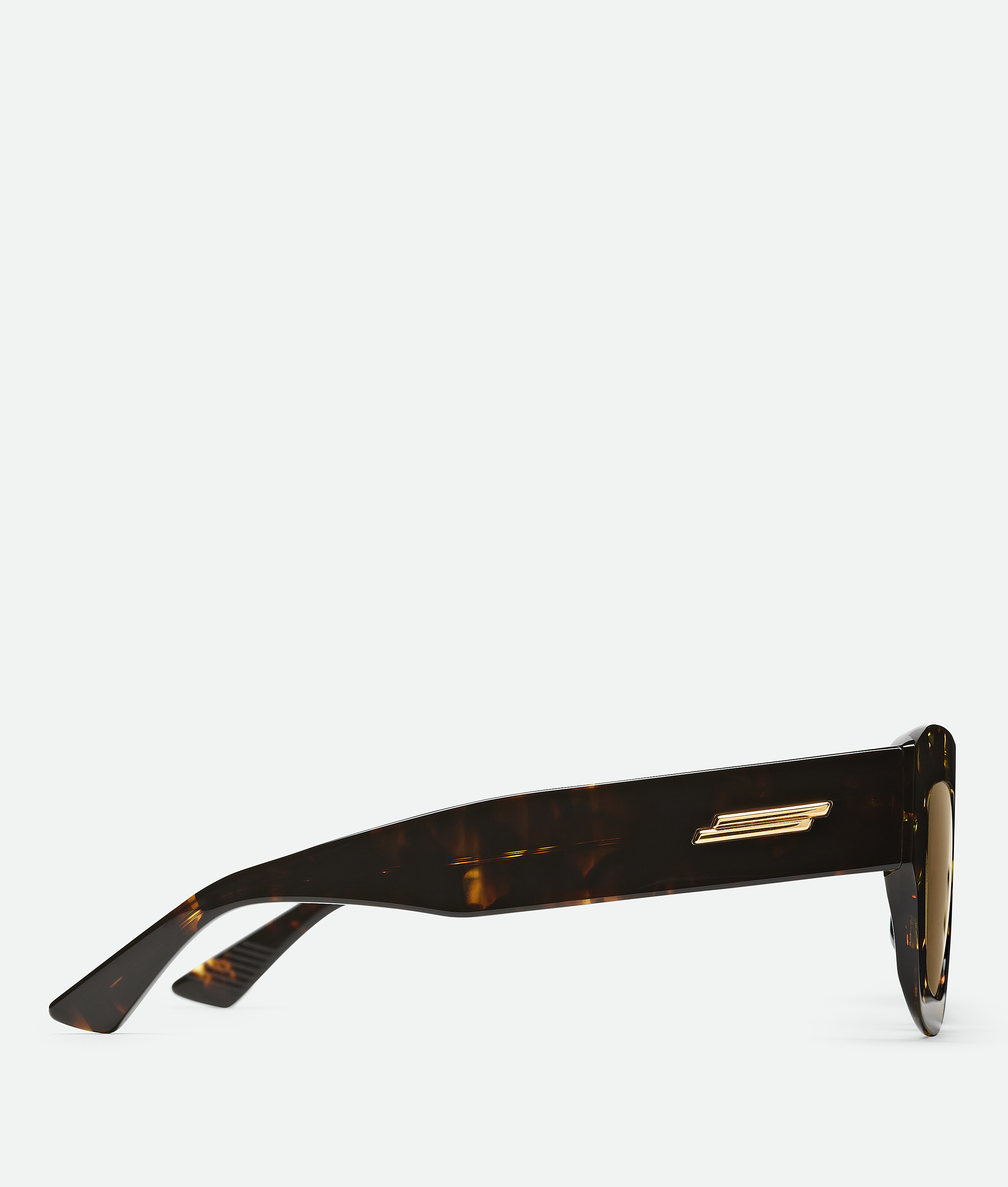 Bottega Veneta Quadratische Ultrathin Sonnenbrille In Havana/havana/brown