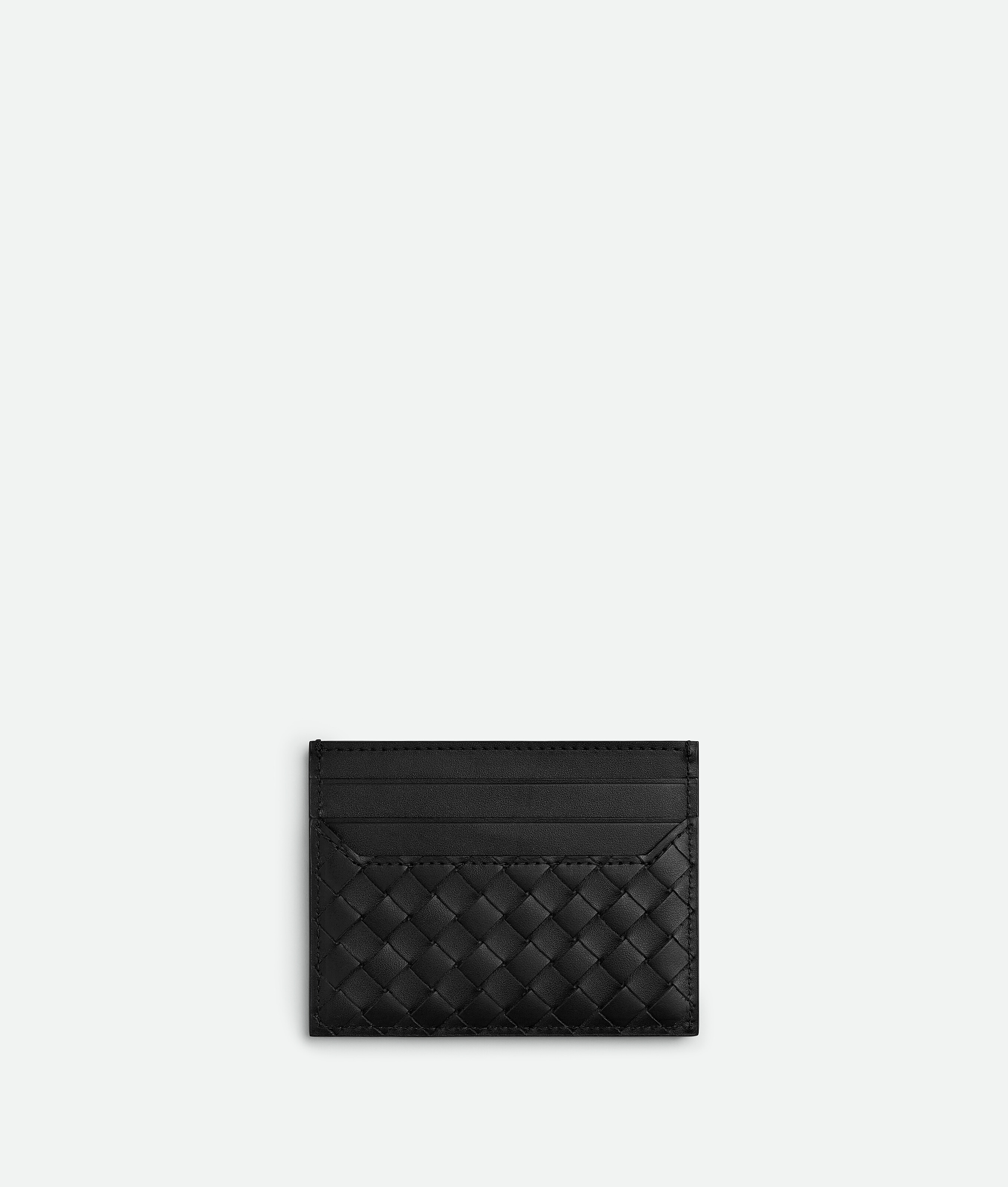 Bottega Veneta Intrecciato Piccolo Kartenetui In Black
