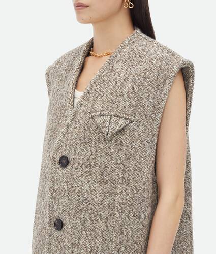 Multicolor Wool Felt Gilet Coat