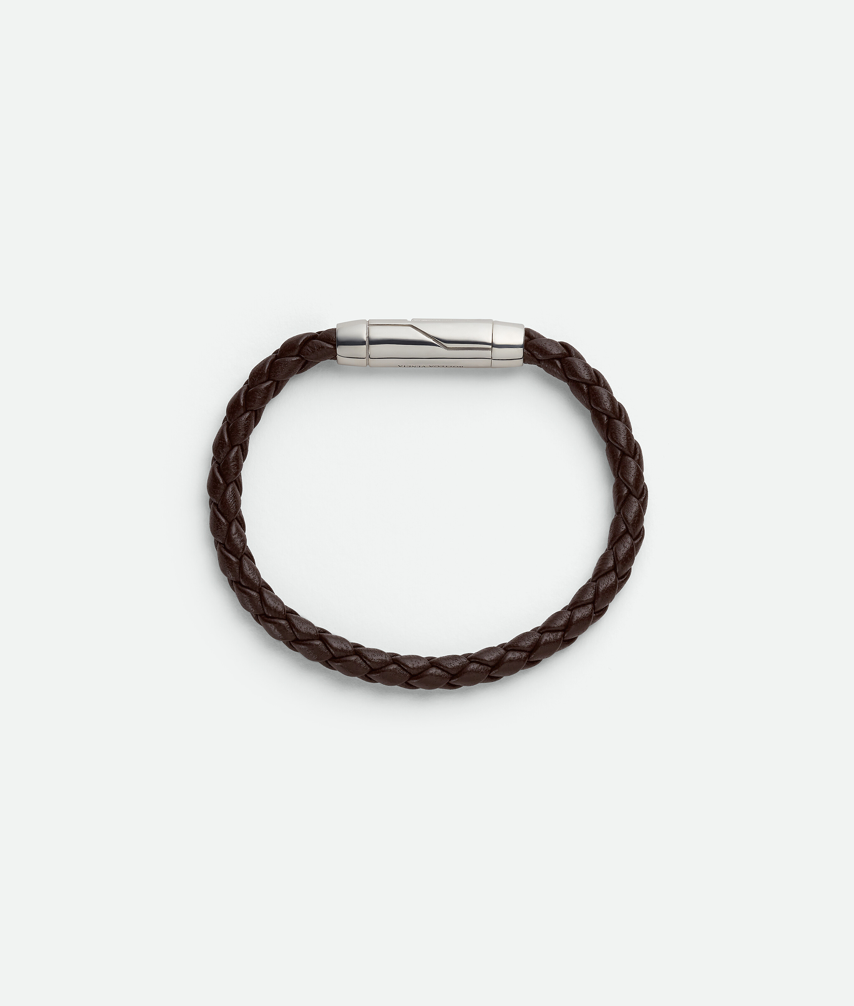 Bottega Veneta Braid Leather Bracelet In Brown