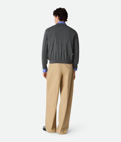 Cotton Twill Straight Trousers