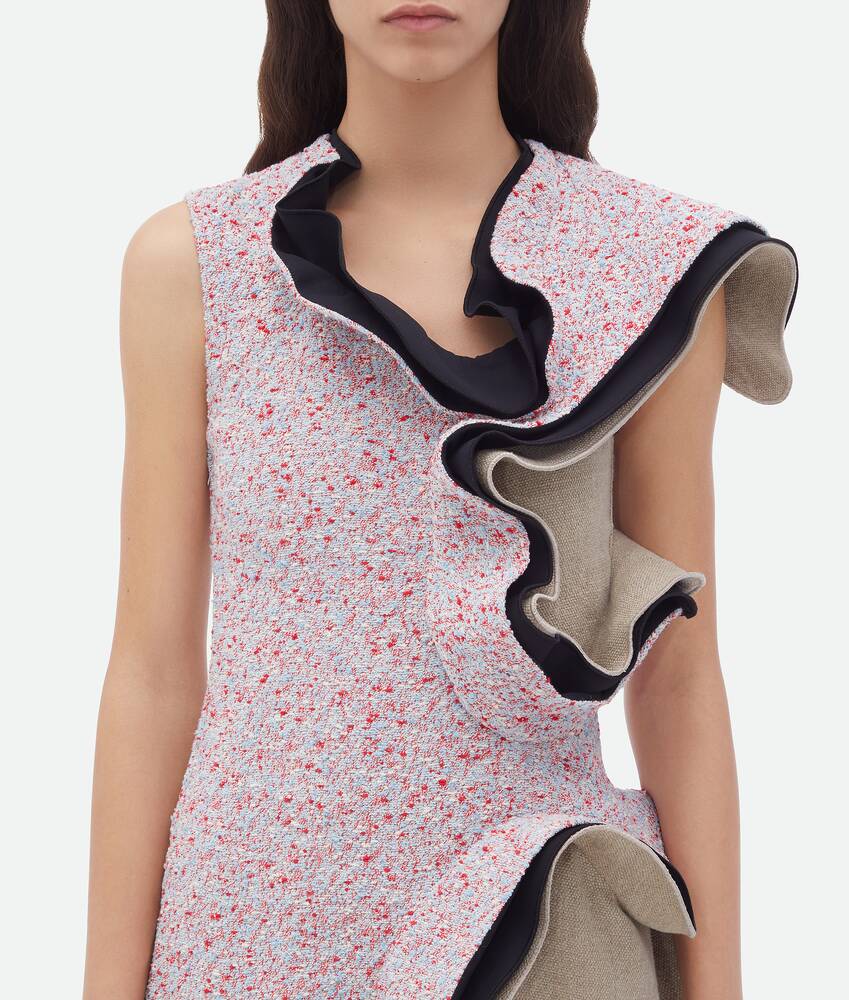 Display a large version of the product image 6 - Textured Terrazzo Cotton Ruffle Dress